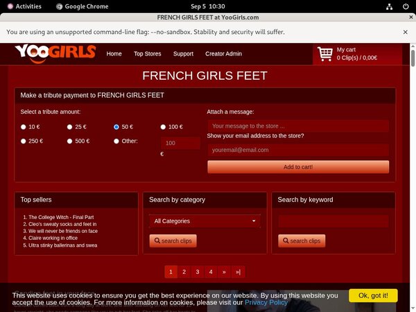 Discount FRENCHGIRLSFEET Code