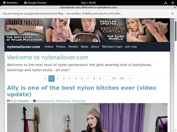 Free Nylonallover.com Subscription