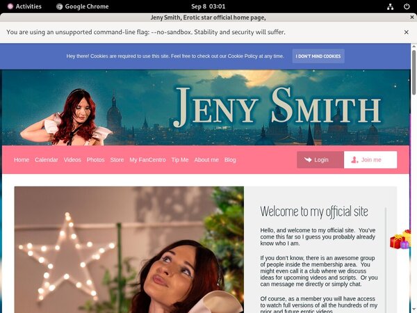 JenySmith Website Accounts