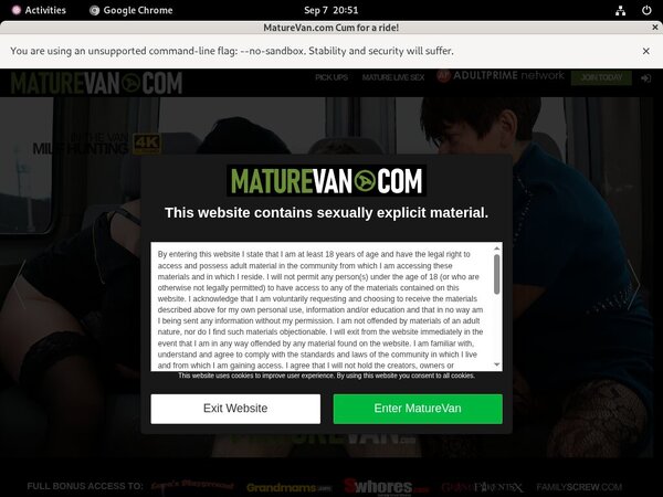 New Mature Van Account