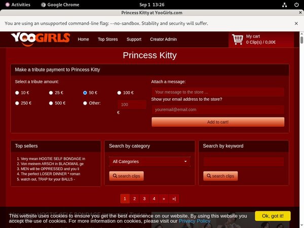 Princess Kitty Renew Subscription
