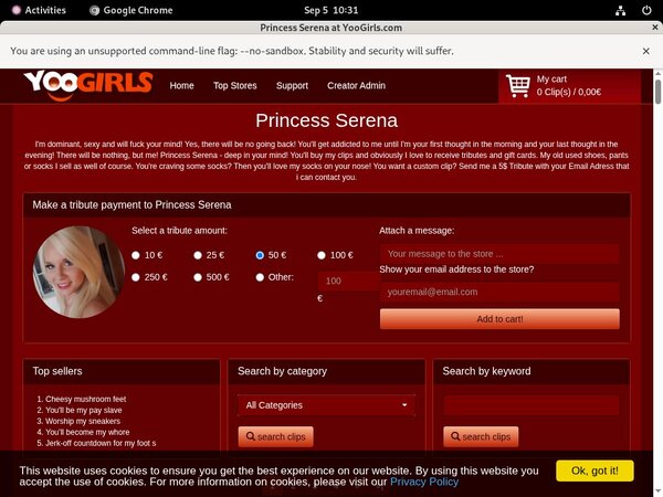 Princess Serena Get Discount