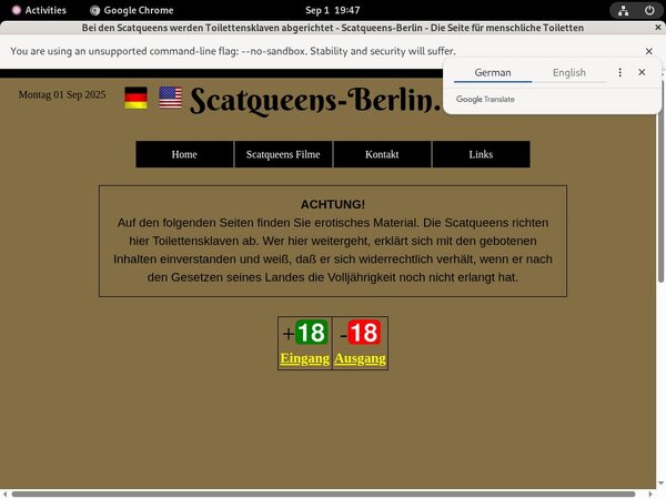 Scat Queens Berlin $1 Porn Trial