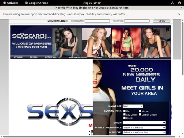 Sexsearch Accounts Daily