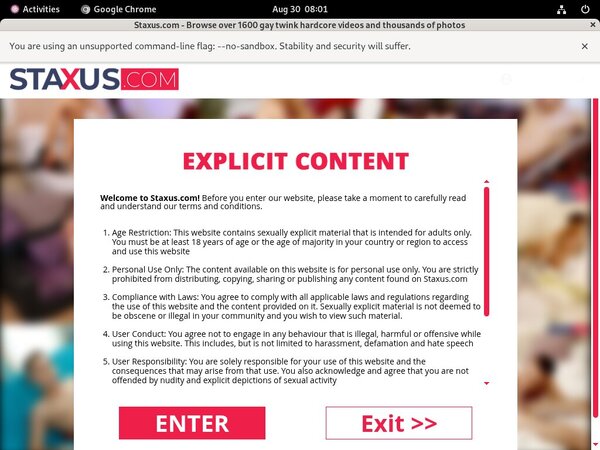 Staxus Logins For Free