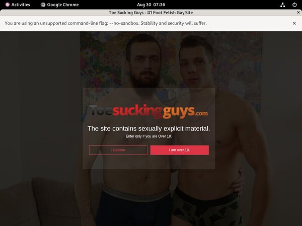 Toe Sucking Guys Sign Up Page